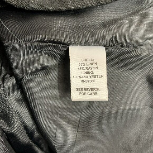 plus size womens blazer 22w black linen blend - Picture 5 of 5